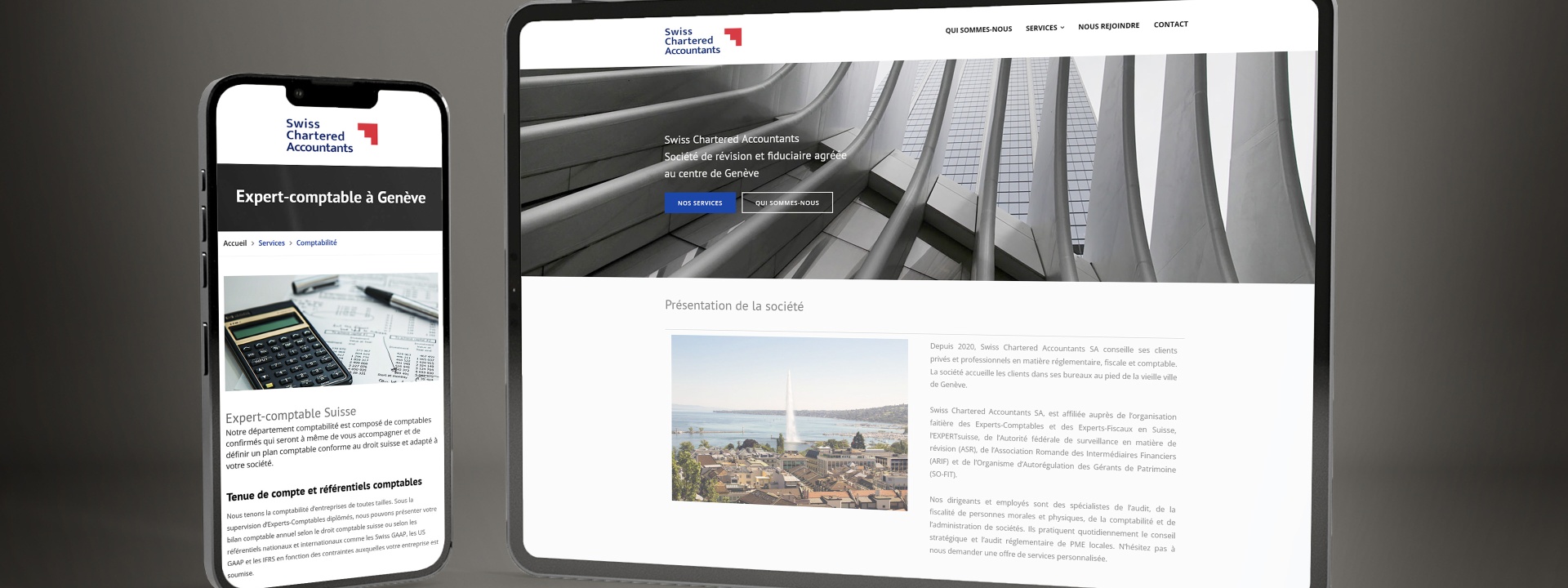 Site Internet - Web & Design - Swiss Chartered Accountants
